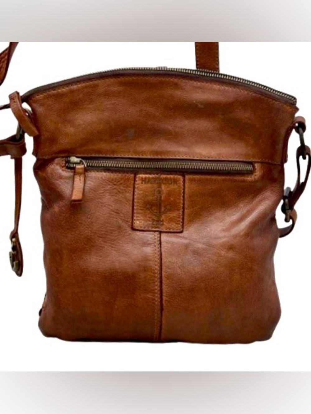 Harbour 2nd Aurora Woven Leather Crossbody Bag (Cognac) - GUC - Picture 5 of 10